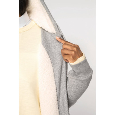 Casaco sweatshirt eco-responsável com forro em sherpa unissexo