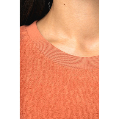 Eco-friendly ladies’ Terry Towel dropped shoulders t-shirt dress