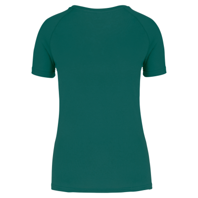 T-shirt de desporto de senhora de material reciclado com decote redondo