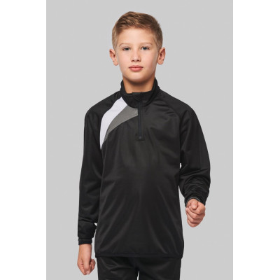 Kids' zip neck training top