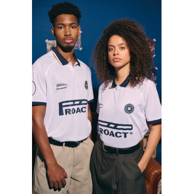 T-shirt lifestyle com colarinho tipo polo unissexo