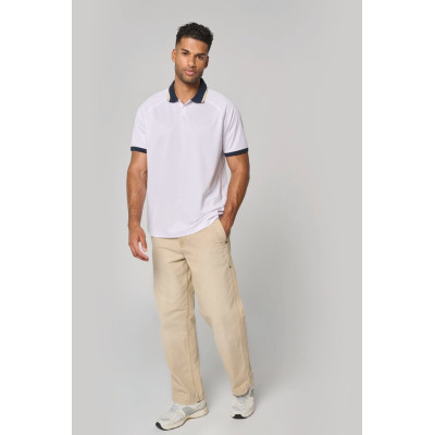 T-shirt lifestyle com colarinho tipo polo unissexo
