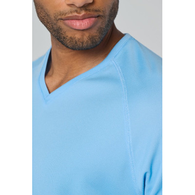 T-shirt de desporto de homem com decote V de manga curta