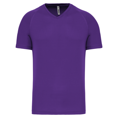 T-shirt de desporto de homem com decote V de manga curta