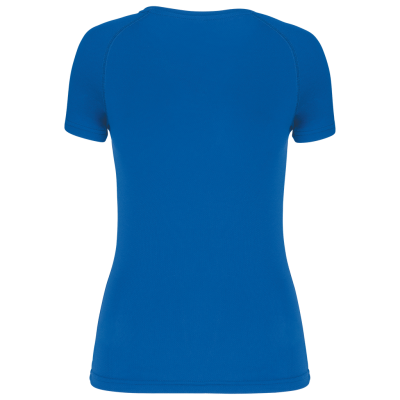 T-shirt de desporto de senhora com decote V de manga curta