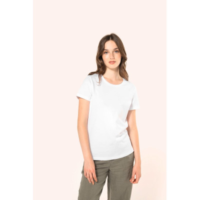 T-shirt Supima® decote redondo e manga curta de senhora