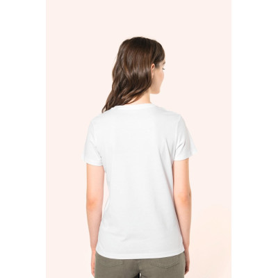 T-shirt Supima® decote redondo e manga curta de senhora