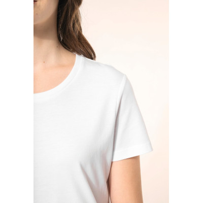 T-shirt Supima® decote redondo e manga curta de senhora
