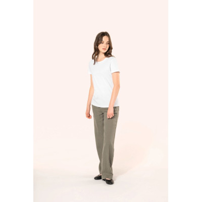 T-shirt Supima® decote redondo e manga curta de senhora