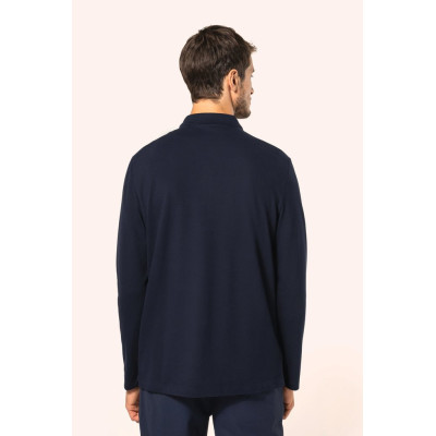 Men's long-sleeved Supima® polo shirt