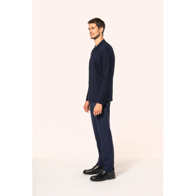 Men's long-sleeved Supima® polo shirt