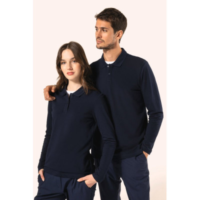 Polo Supima® de manga comprida de homem