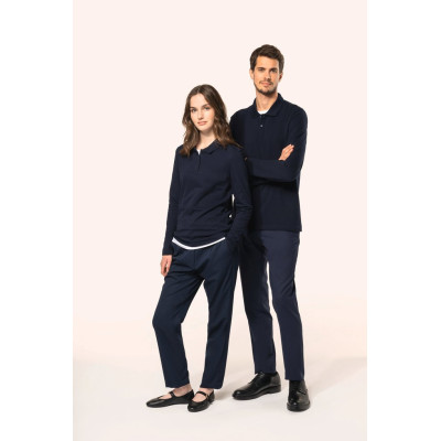 Men's long-sleeved Supima® polo shirt