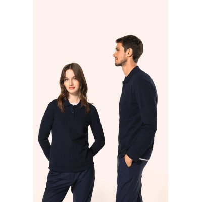 Polo Supima® de manga comprida de homem
