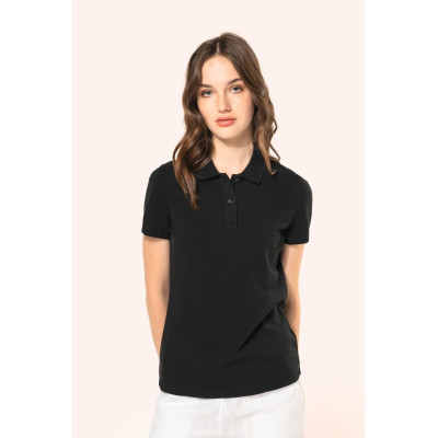Polo Supima® de manga curta de senhora