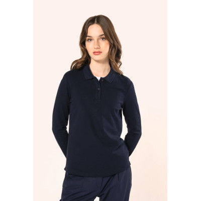 Ladies' long-sleeved Supima® polo shirt