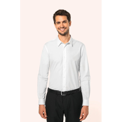 Camisa popeline manga comprida de homem