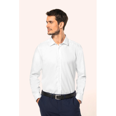 Camisa Oxford Pinpoint manga comprida de homem