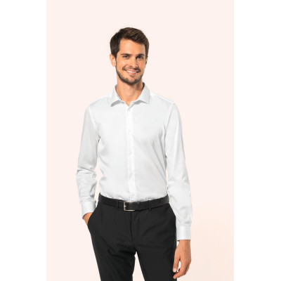 Camisa twill com manga comprida de homem