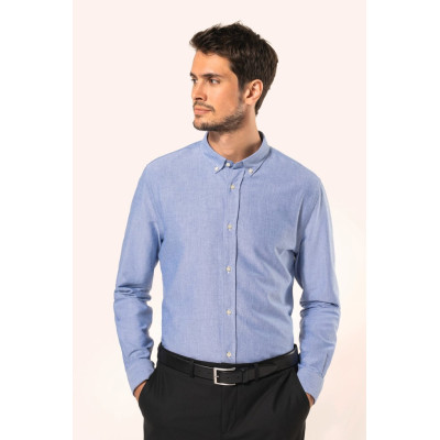 Camisa Oxford manga comprida de homem