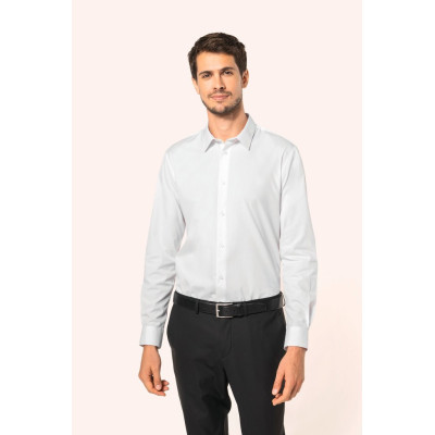 Camisa popeline em algodão Supima® de homem