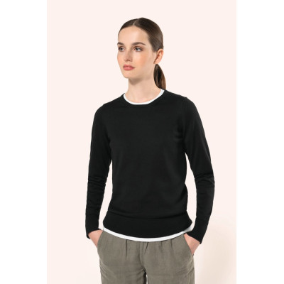Ladies' crew neck Supima® jumper