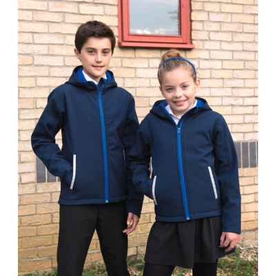 Blusão Softshell de criança com capuz