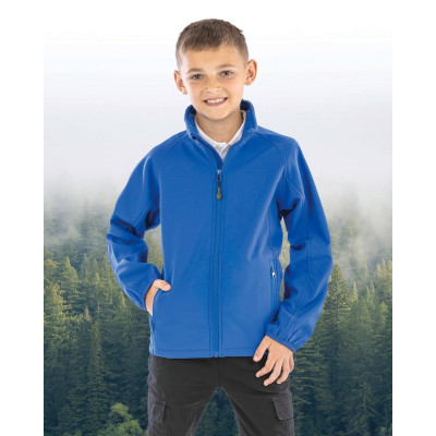 Blusão softshell reciclado 2 camadas de criança