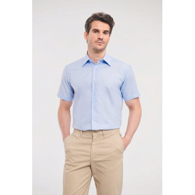 Camisa Oxford de homem manga curta