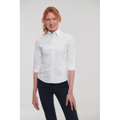 Camisa justa de senhora com manga a 3/4