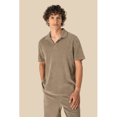 Eco-friendly men's Terry Towel polo shirt