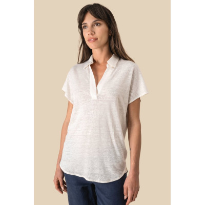 Polo em linho de senhora