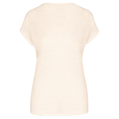T-shirt em linho decote V de senhora