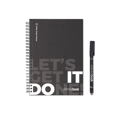 STARTER KIT INFINITEBOOK. Infinitebook kit with hardcover, 1 cleaning kit, 1 marker and 1 ballpoint holder