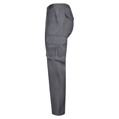 VL HYPNOS. Calças bicolor em sarja multibolsos (200g/m²), em algodão (35) e poliéster (65)
