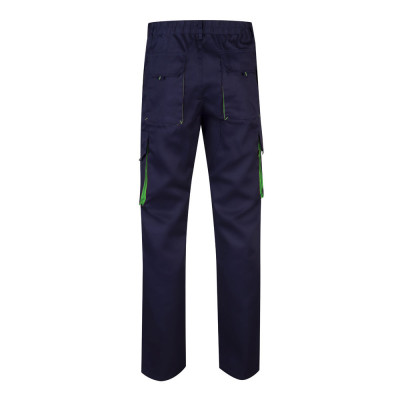 VL HYPNOS. Calças bicolor em sarja multibolsos (200g/m²), em algodão (35) e poliéster (65)
