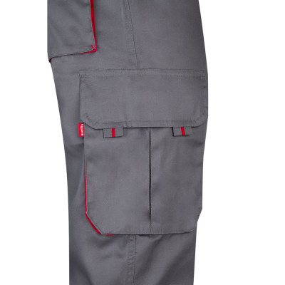 VL HYPNOS. Calças bicolor em sarja multibolsos (200g/m²), em algodão (35) e poliéster (65)