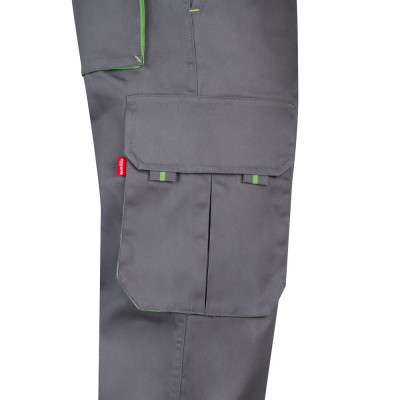 VL HYPNOS. Calças bicolor em sarja multibolsos (200g/m²), em algodão (35) e poliéster (65)