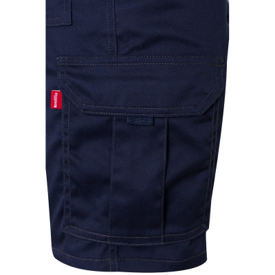 VL HEBE. Bermudas stretch multibolsos (240g/m²), em algodão (46), EME (38) e poliéster (16)