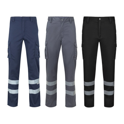 VL DIONYSUS. Multi-pocket stretch trousers (240g/m²), in cotton (46), EME (38) and polyester (16)
