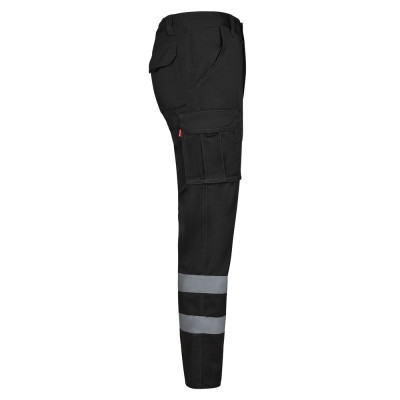 VL DIONYSUS. Calças stretch multibolsos (240g/m²), em algodão (46), EME (38) e poliéster (16)