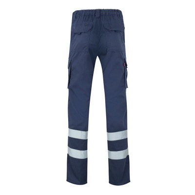VL DIONYSUS. Calças stretch multibolsos (240g/m²), em algodão (46), EME (38) e poliéster (16)