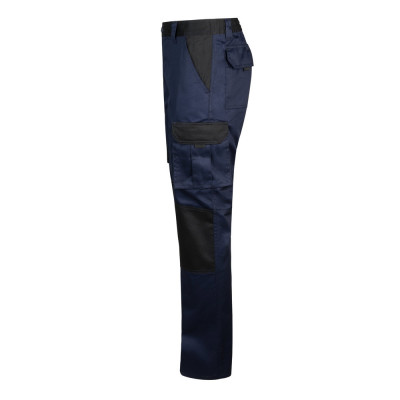 VL NJORD. Calças bicolor em sarja multibolsos (240 g/m²), em algodão (35) e poliéster (65)