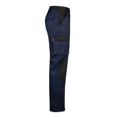 VL NJORD. Calças bicolor em sarja multibolsos (240 g/m²), em algodão (35) e poliéster (65)