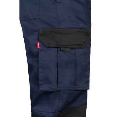 VL NJORD. Calças bicolor em sarja multibolsos (240 g/m²), em algodão (35) e poliéster (65)
