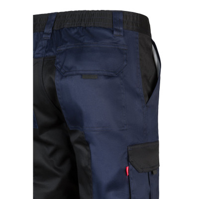 VL NJORD. Calças bicolor em sarja multibolsos (240 g/m²), em algodão (35) e poliéster (65)