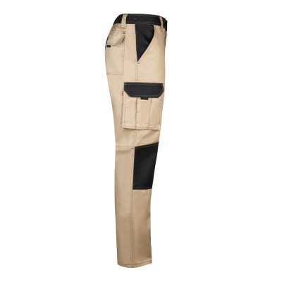 VL NJORD. Calças bicolor em sarja multibolsos (240 g/m²), em algodão (35) e poliéster (65)