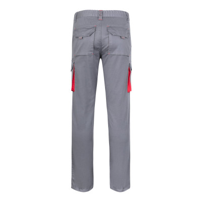 VL FIDES. Calças stretch bicolor multibolsos (240g/m²), em algodão (46), EME (38) e poliéster (16)