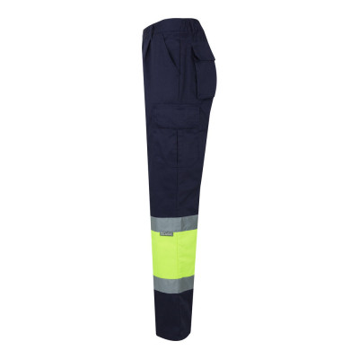 VL POSEIDON. Calças bicolor em sarja multibolsos (210g/m²), em algodão (20) e poliéster (80)