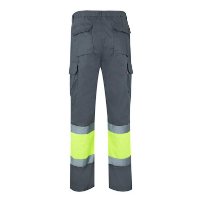 VL POSEIDON. Calças bicolor em sarja multibolsos (210g/m²), em algodão (20) e poliéster (80)
